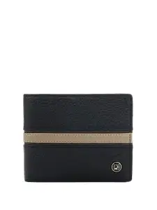 Da Milano Men Textured RFID Leather Two Fold Wallet