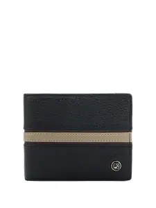 Da Milano Men Textured Leather Two Fold Wallet