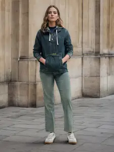 Flying Machine Women Straight Fit High-Rise Heavy Fade Stretchable Jeans