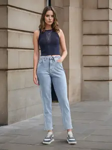 Flying Machine Women High-Rise Light Fade Stretchable Straight Fit Jeans