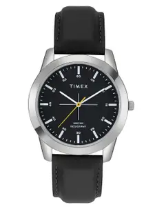 Timex Men Brass Printed Dial & Leather Straps Analogue Watch TW00ZR263E