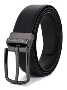Hayes London Men Genuine Leather Belts Reversible Durable Belt Braided