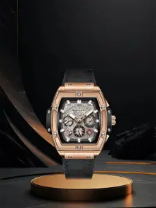 GIORDANO Men Dial & Leather Bracelet Style Straps Analogue Watch GZ-50098-02