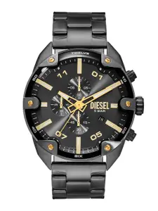 DIESEL Men Spiked Bracelet Style Straps Analogue Chronograph Watch DZ4669