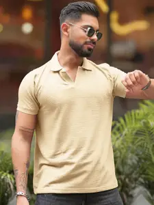 Maniac Men Solid V-Neck Cotton Slim Fit T-shirt