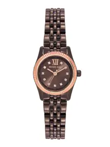 Michael Kors Women Lexington Embellished Analogue Watch MK4844I