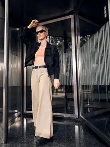 Flying Machine K-Street X High Rise Ultra Wide Leg Jeans