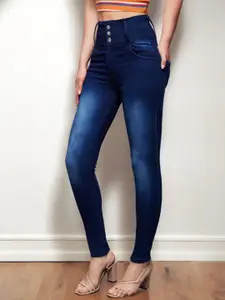 Miss Chase Women Skinny Fit High Rise Regular Length Stretchable High Waist Denim Jeans