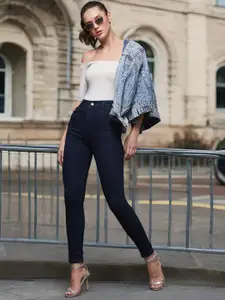 Miss Chase Women Skinny Fit High Rise Regular Length Stretchable Denim Jeans