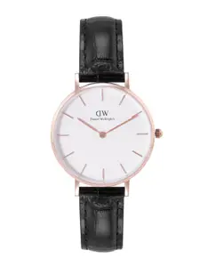 Daniel Wellington Women Dial & Leather Textured Straps Analogue Watch DW00100173K