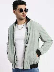 SHOWOFF Men Mandarin Collar Bomber Jacket