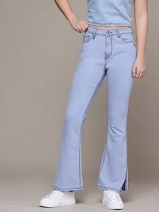 The Roadster Life Co. Women Slim Flared Pure Cotton Jeans