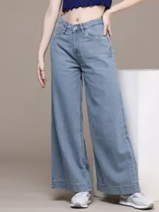 The Roadster Life Co. Women Wide Leg High-Rise Jeans