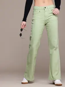 The Roadster Life Co. Women Slim Flared High-Rise Stretchable Jeans