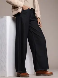 The Roadster Life Co. Women Super Wide Leg Low-Rise Jeans