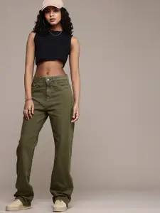 The Roadster Life Co. Women Straight Fit High Rise Stretchable Jeans