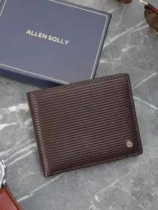 Allen Solly Men Textured Leather Two Fold Wallet