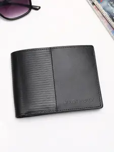 Allen Solly Men Textured Leather Two Fold Wallet