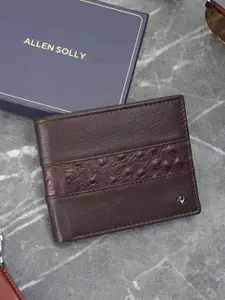 Allen Solly Men Textured Leather Two Fold Wallet