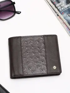 Allen Solly Men Textured Leather Two Fold Wallet