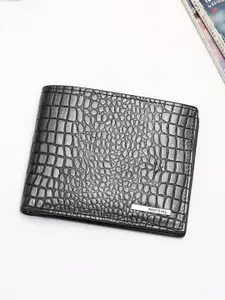 Allen Solly Men Animal Textured Leather Two Fold Wallet