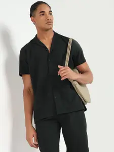 SHOWOFF  Cuban Collar Shirt With Short