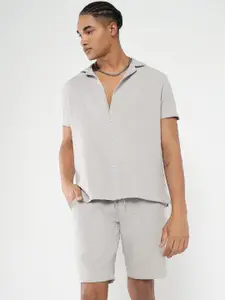 SHOWOFF Cuban Collar Shirt With Shorts