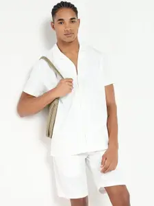 SHOWOFF Cuban Collar Shirt With Shorts