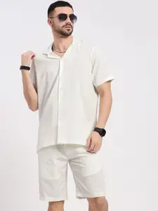 SHOWOFF Cuban Collar Shirt With Shorts