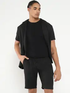 SHOWOFF Cuban Collar Short Sleeves Shirt With Short