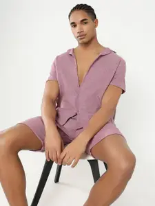 SHOWOFF Cuban Collar Shirt With Shorts