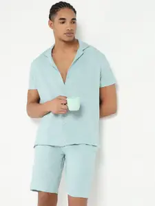 SHOWOFF Cuban Collared Relaxed-Fit Shirt & Shorts