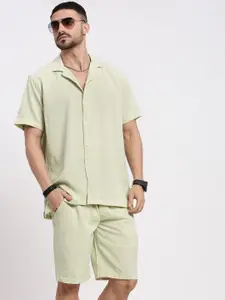 SHOWOFF Cuban Collar Shirt With Shorts