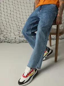 Hubberholme Men Loose Relaxed Baggy Fit Light Fade Jeans