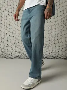 Hubberholme Men Loose Relaxed Baggy Fit Light Fade Jeans