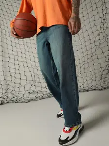 Hubberholme Men Loose Relaxed Baggy Fit Light Fade Jeans