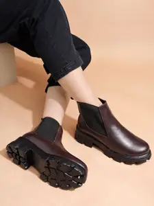 Shoetopia  Women Casual Block-Heeled Regular Boots