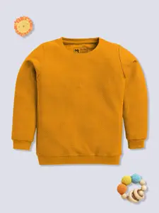 YK X Minute Mirth Girls Self-Design Cotton Sweatshirt