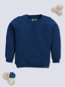 YK X Minute Mirth Girls Self-Design Cotton Sweatshirt