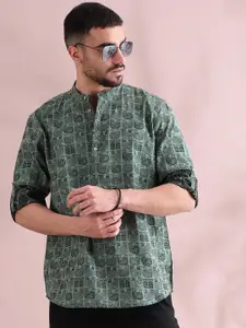 FILORI STUDIO Ethnic Motifs Printed Mandarin Collar Pure Cotton Kurta