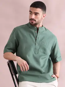 FILORI STUDIO Men Woven Design Dobby Pure Cotton Kurta