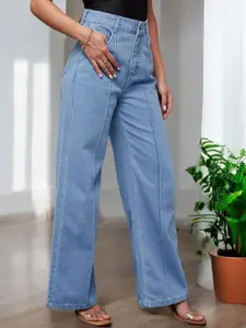 Miss Chase Women Straight-Fit High-Rise Regular-Length Denim Jeans