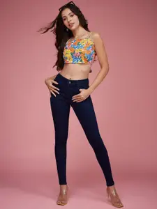 DressBerry Women Skinny Fit Mid Rise Regular Length Denim Stretchable Jeans