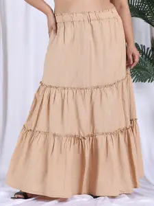 NEUDIS Pure Cotton Tiered  Maxi Skirt