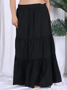 NEUDIS Pure Cotton Tiered  Maxi Skirt