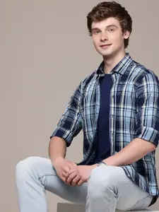 Nautica Pure Cotton Classic Fit Checked Casual Shirt