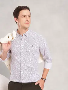 Nautica Slim Fit Conversational Printed Casual Shirt