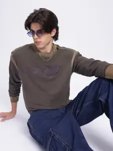 Kook N Keech Printed Washed Relaxed Sweatshirt