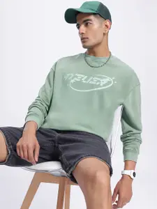 Kook N Keech Faded Typography Print Drop-Shoulder Sleeves Pullover