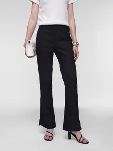 French Connection Women Mid-Rise Pure Cotton Regular Fit Jeans with Side Slits